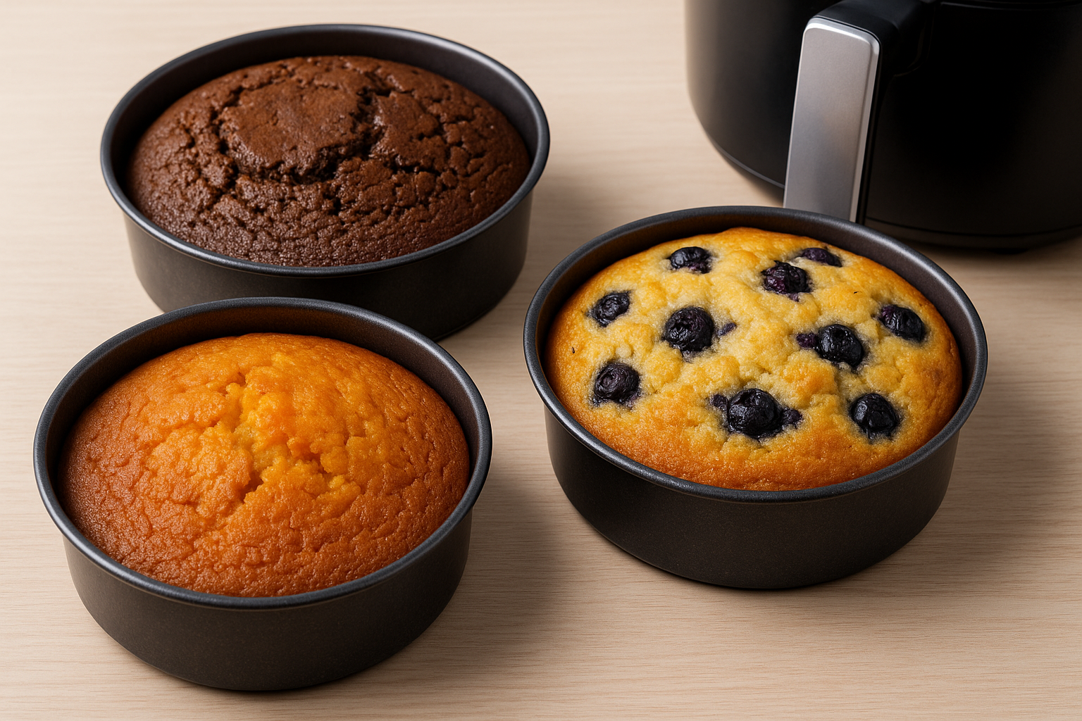 Bolos fofinhos feitos na airfryer